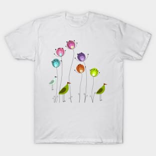 bird and flower T-Shirt